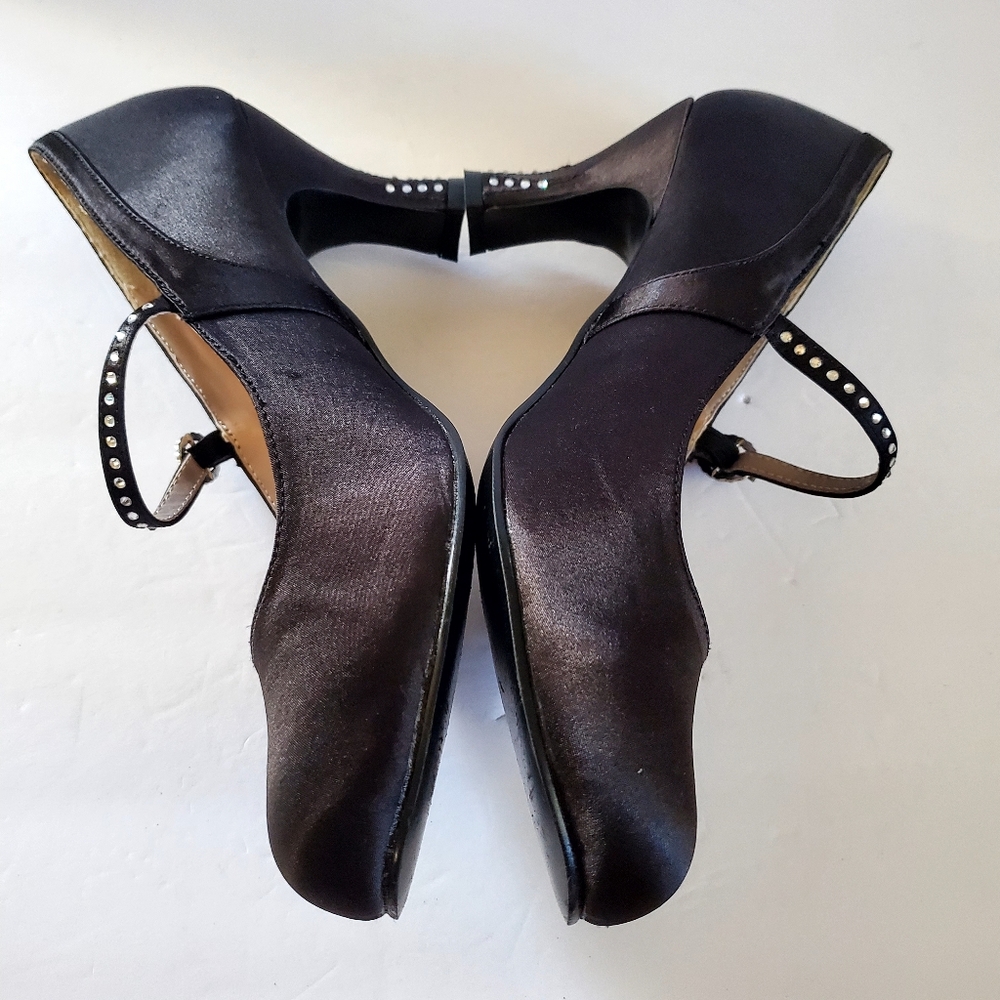 Funtasma Black Mary Jane Heels with Rhinestone Strap Size 10 - Picture 3 of 10